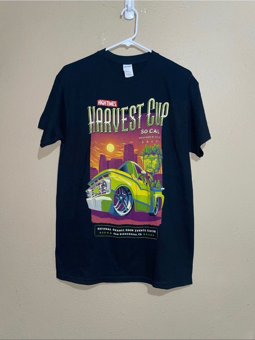 High Times Harvest Cup So Cal 2017 Graphic Black T-Shirt Adult M